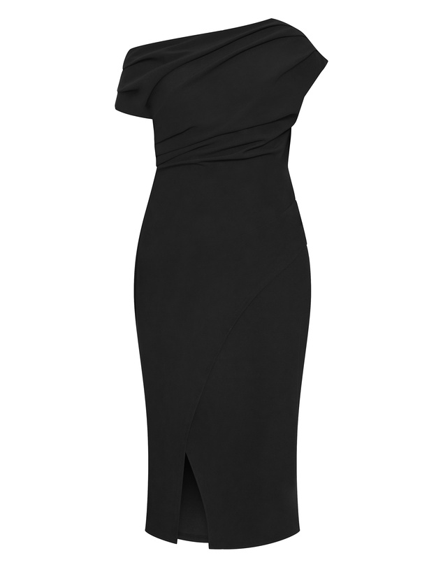 City Chic - Plus size Sassy Off Shoulder Dress - black