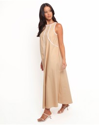Petal & Pup - Peppa Maxi Dress - Beige/White
