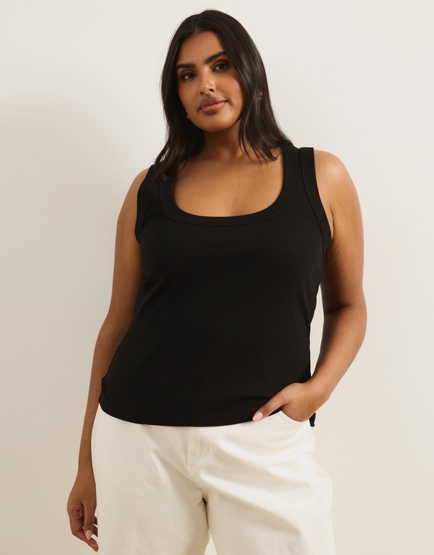 Atmos&Here Curvy - Organic Cotton Scoop Tank