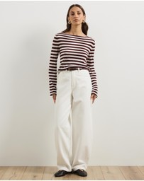 Atmos&Here - Bella Fine Knit Stripe Top