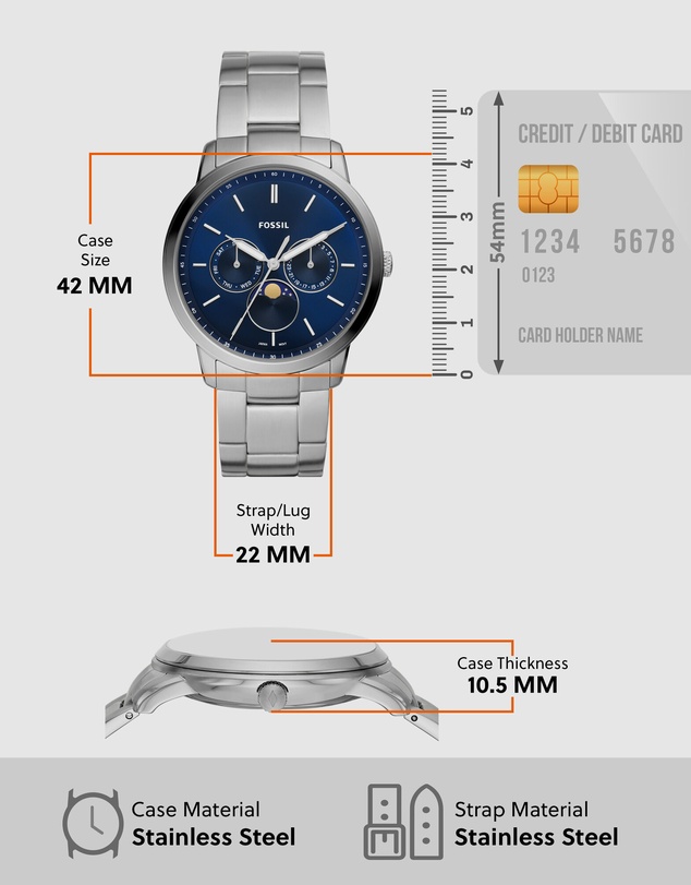 Fossil - Fossil Neutra Minimalist Silver Watch FS5907