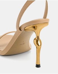 JW PEI - Alivia Gold Metal Heel Sandals