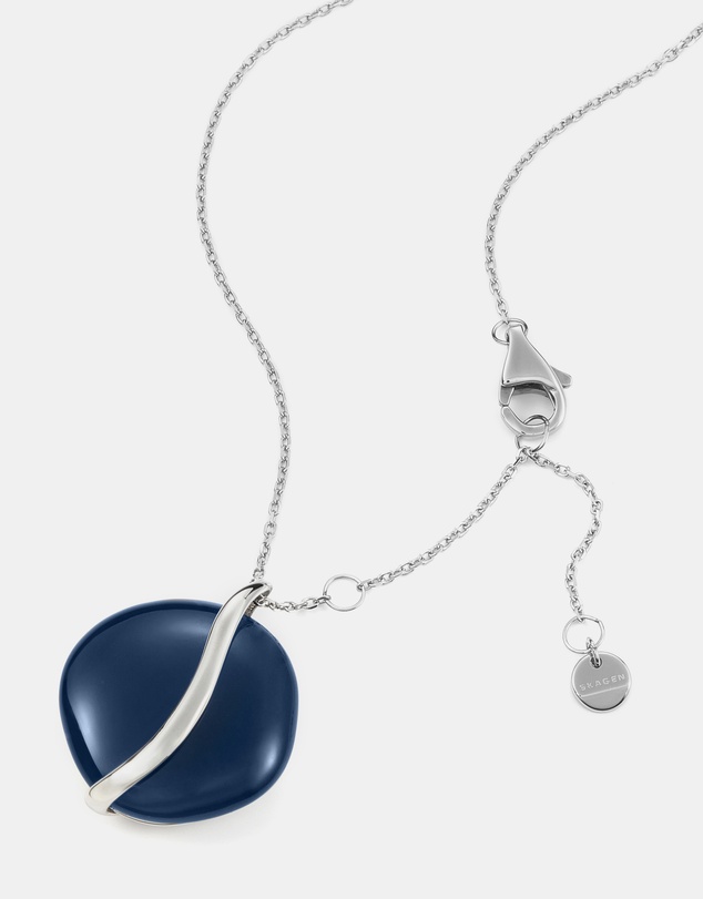 Skagen - Sofie Sea Glass Silver Tone Necklace