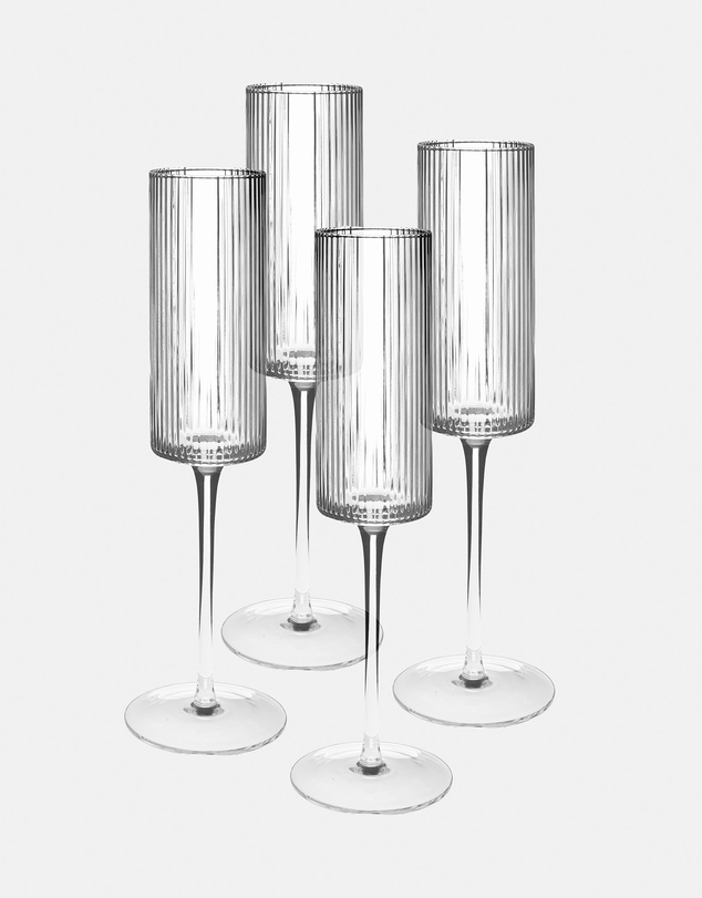 HOTTIE - Sadie 4-Piece Champagne Flute Set