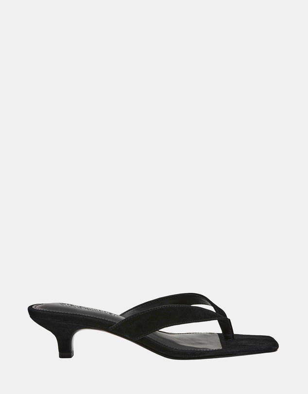Steve Madden - Tracie Black Suede Heels