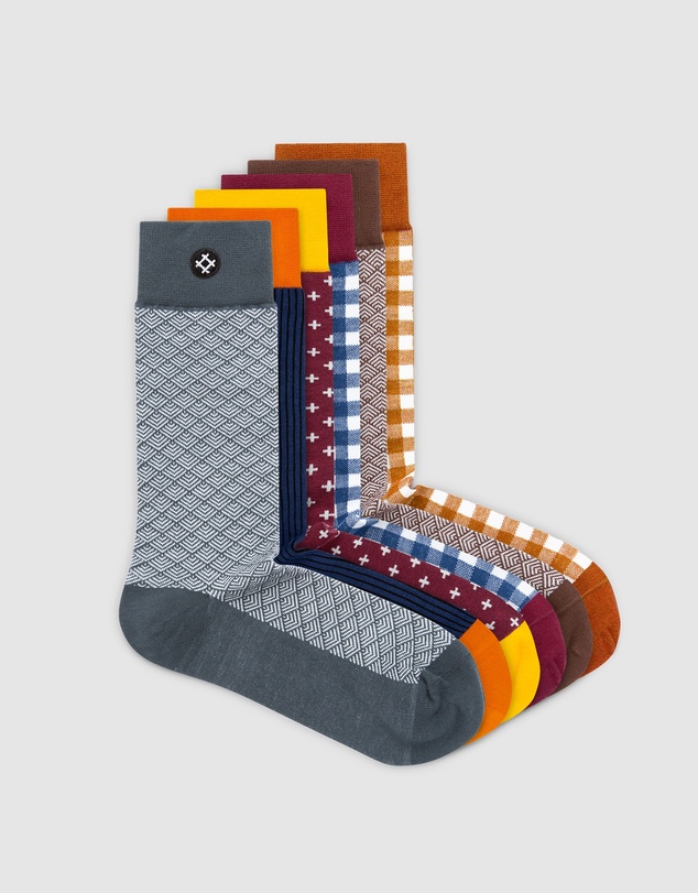 Sockdaily - Windowsill 6 Pack Crew Socks