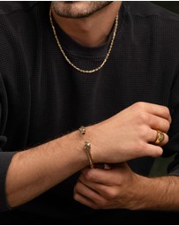 Nialaya Jewellery - Men's Adorned Panther Bangle