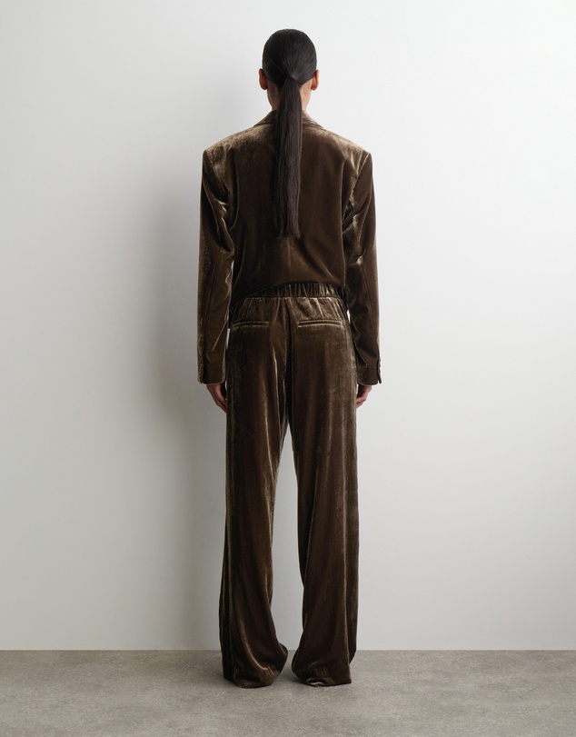COS - Velvet Elasticated Straight-Leg Trousers