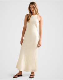 Forever New - Primmy Halter Neck Linen Maxi Dress