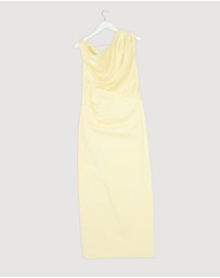 Revibe - Repaired Shona Joy Dillon Contrast Draped Maxi Dress - AU 12