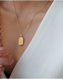 Wanderlust + Co - Heart Space Gold Locket Necklace
