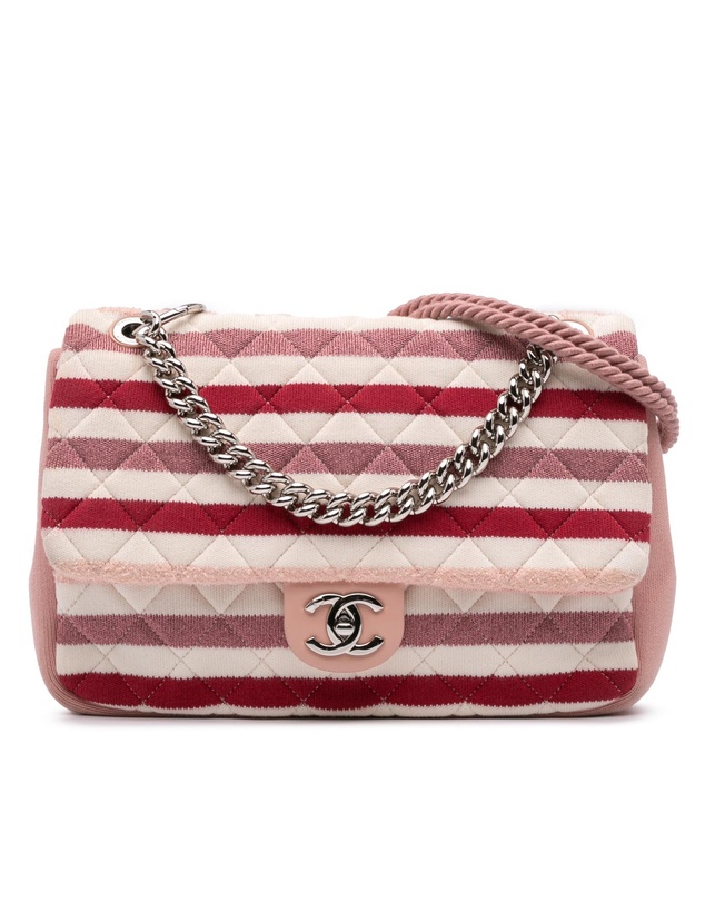 Pre-Loved by Azura Reborn - Pre-Loved chanel Striped Quilted Messenger Bag