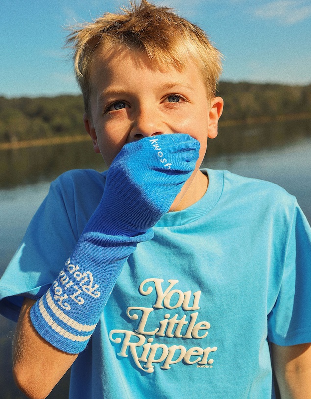 Skwosh - Little Ripper Boys Regular Tee in Light Blue