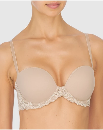 Natori - Feathers Convertible-to-Strapless Plunge Bra with Lace
