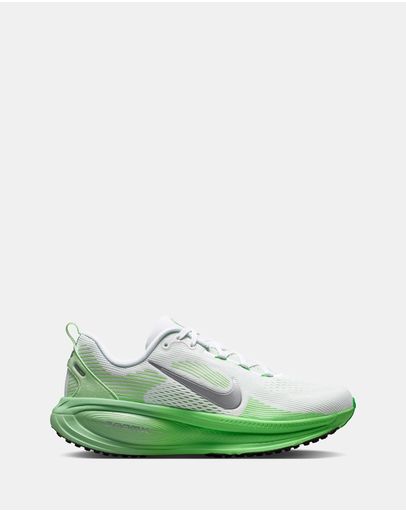 White, Metallic Silver & Illusion Green
