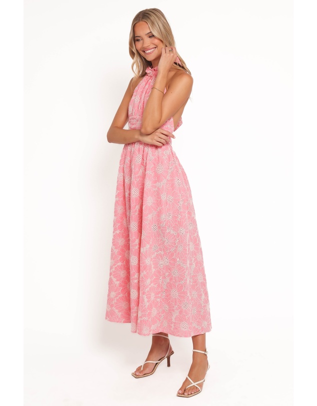 Petal & Pup - Taila Halterneck Midi Dress - Pink