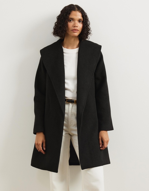 Atmos&Here - Dune Wool Blend Shawl Collar Coat