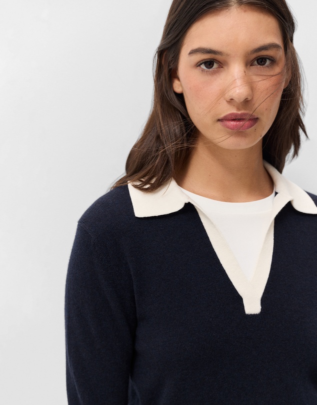 UNISON - Sporty Collared Wool Knit