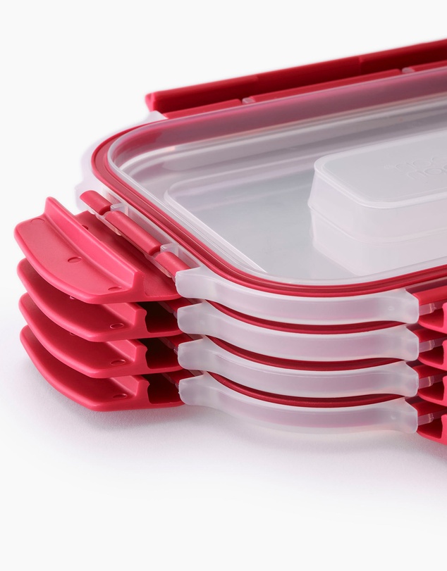 Joseph Joseph - Nest™ Lock 4-piece Rectangular Storage Container Set (Red)
