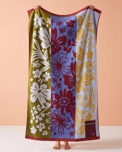 The Somewhere Co - Flor Del Sol Premium Cotton Beach Towel