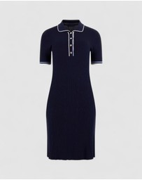 GUESS - Thalia Polo Neck Short Sleeve Sweater Dress