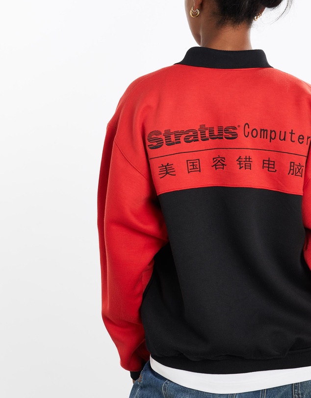 Vintage by The Real Deal - Pre Loved - Vintage 90s Stratus Computer Technologies Collared Sweatshirt