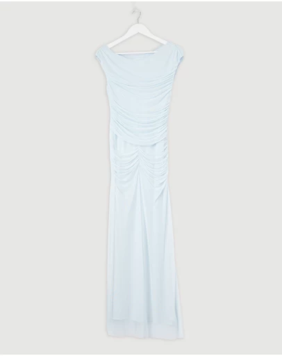 Revibe - Repaired Shona Joy Mira Off Shoulder Maxi Dress - AU 10