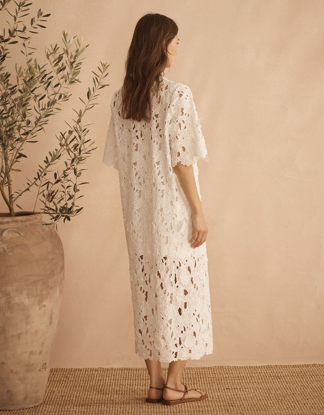 AUR OCEA - Applique Tie Front Tunic Dress