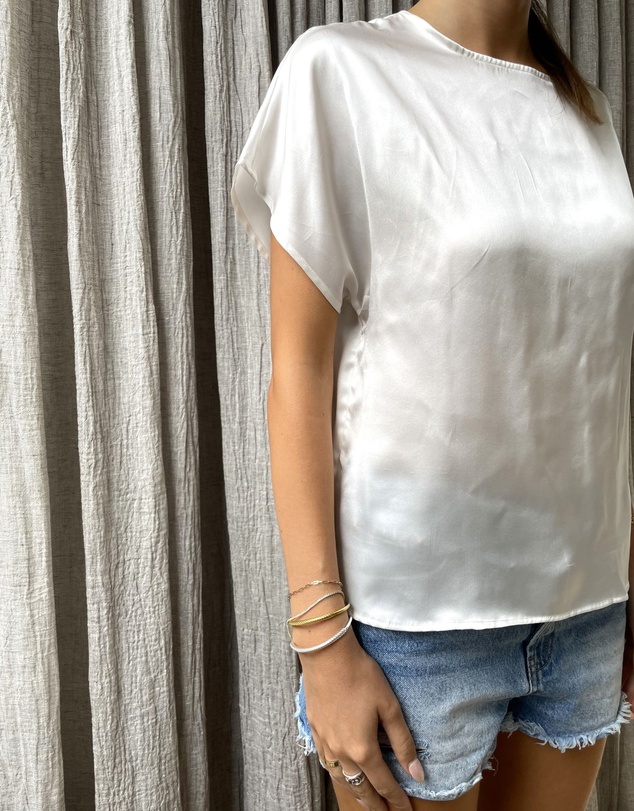SILK MAGNOLIA - 100% Silk T-shirt