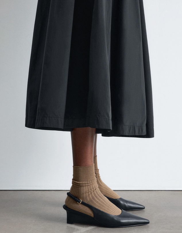 & Other Stories - Leather Wedge Slingback Pumps