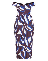 City Chic - Claire Print Off Shoulder Dress