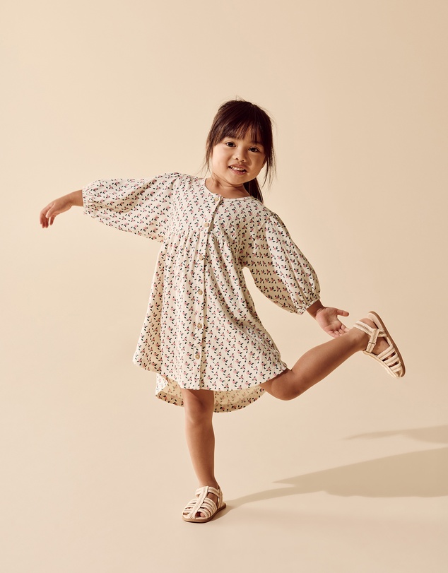 Wilson & Frenchy - Organic Crinkle Button Dress - Babies-Kids
