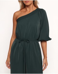 Petal & Pup - Hedda One Shoulder Jumpsuit - Emerald