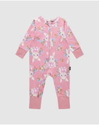 Rock Your Baby - Hunny Bunny Coverall in Peach