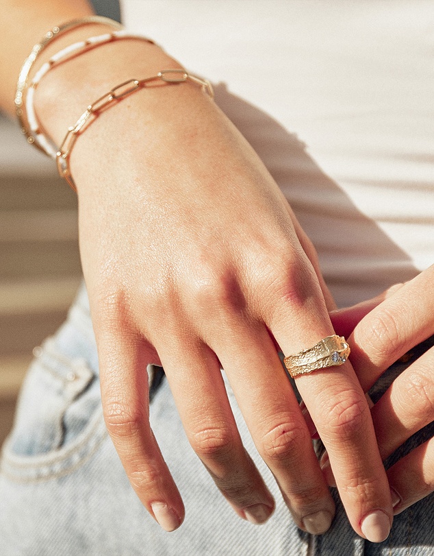 Arms Of Eve - Anya Gold and White Ring