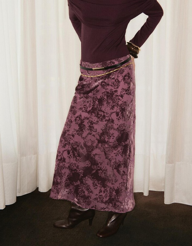 M.N.G - Long Jacquard Skirt