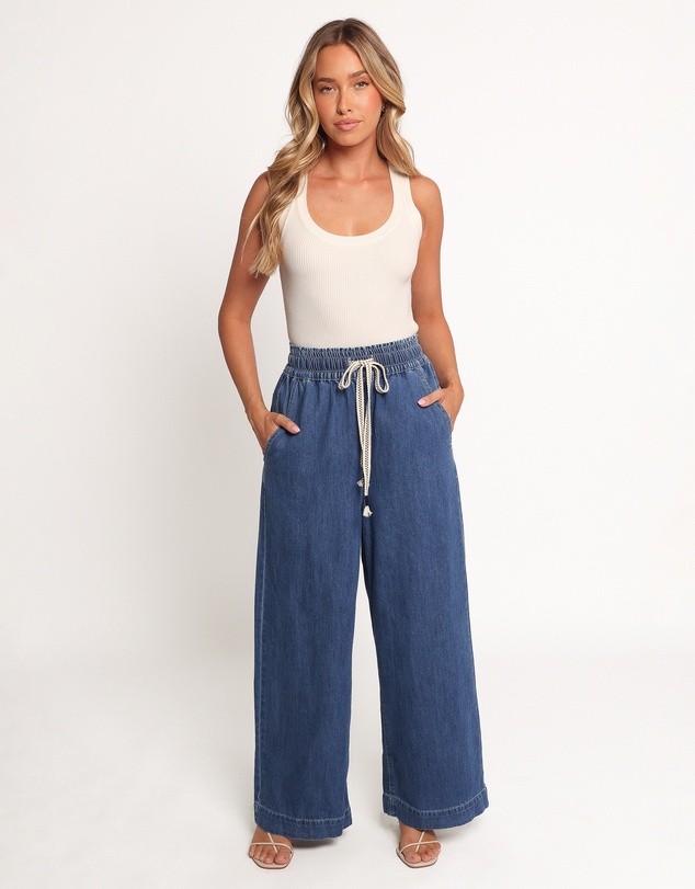 Petal & Pup - Jenni Wide Leg Pant - Denim