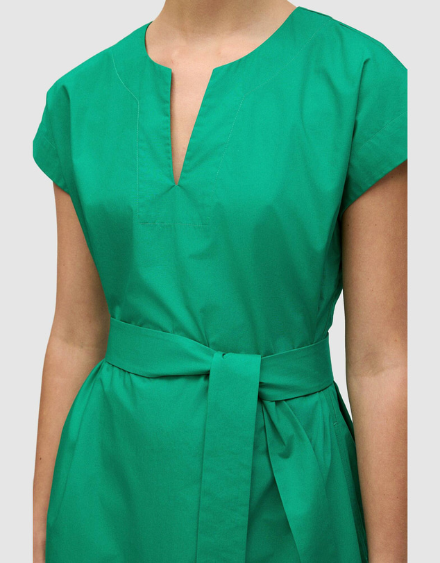 Trenery - Cotton Poplin Cap Sleeve Belted Dress
