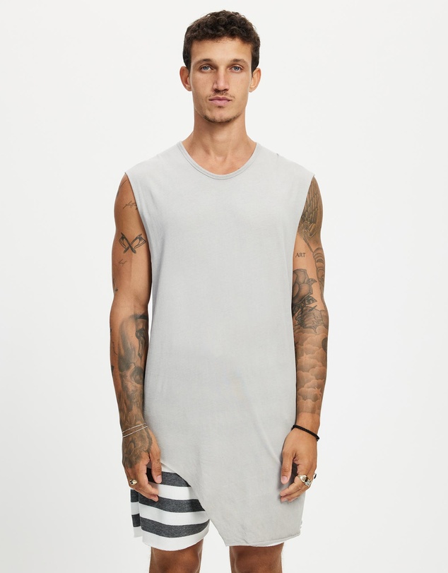 Surrounded By Ghosts - The Graftonite Asymmetrical Cotton Tail Muscle T-Shirt