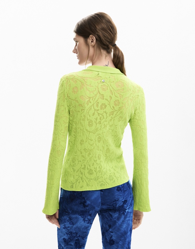 Desigual - T-shirt with embroidered flowers