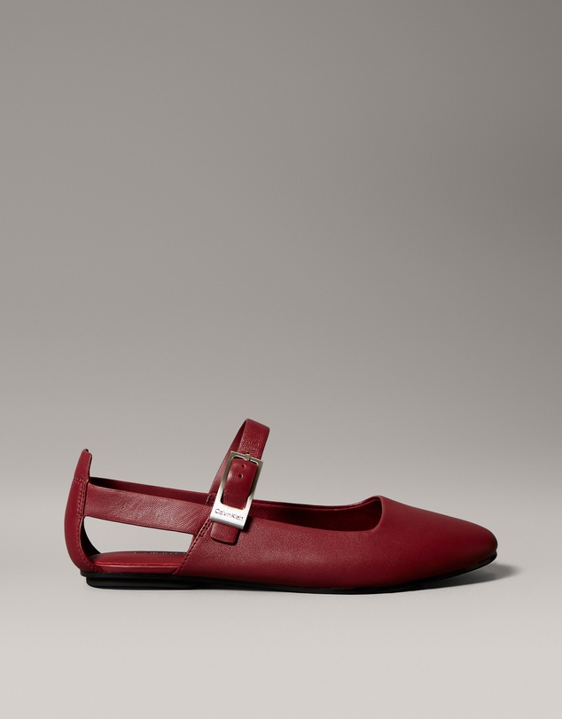 Calvin Klein - Leather Airfit Cushioned Ballerinas
