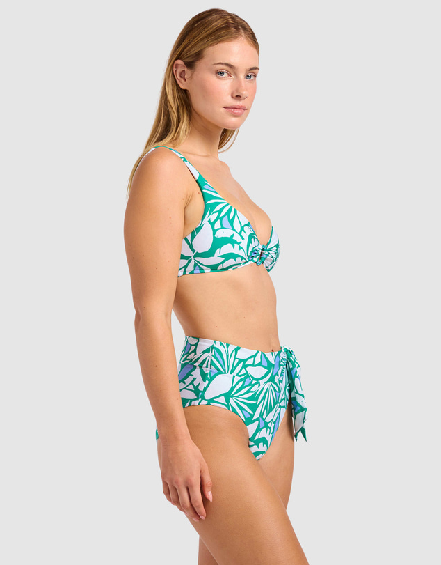 Seafolly - Retro Reef Tie Front High Waisted Bikini Bottom