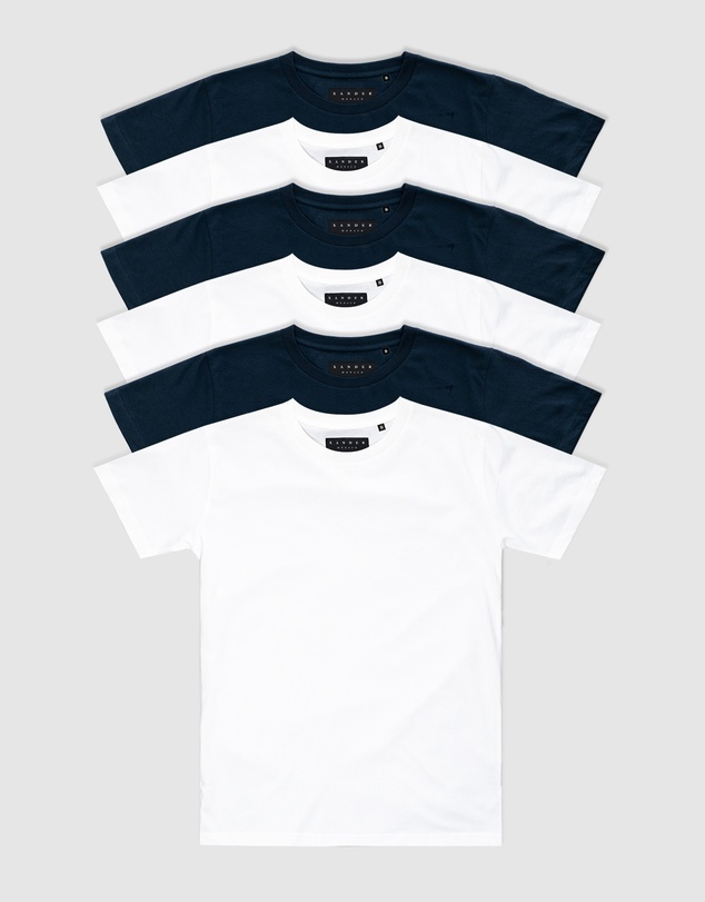 Xander - 6-Pack Blanc Tee