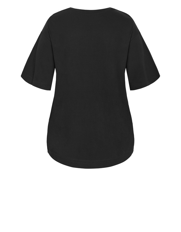 City Chic - Plus size Soho Cotton Tee - black