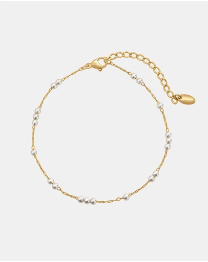 Zoe Olivia - Waterproof Intermittent Pearl Anklet