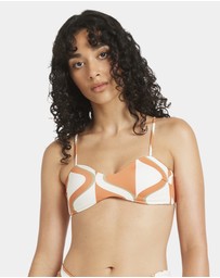 RVCA - Womens Mind Map Reversible Bralette Bikini Top