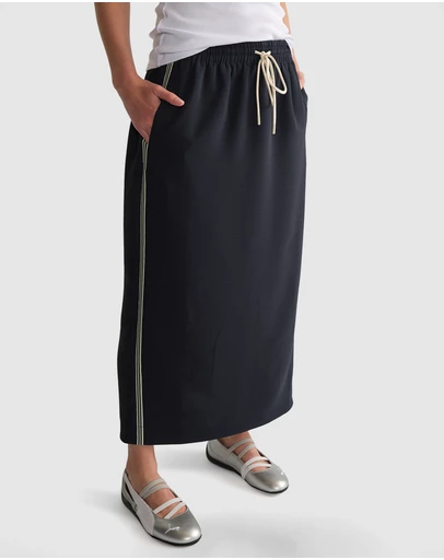 Decjuba - D-Luxe Racer Stripe Midi Skirt