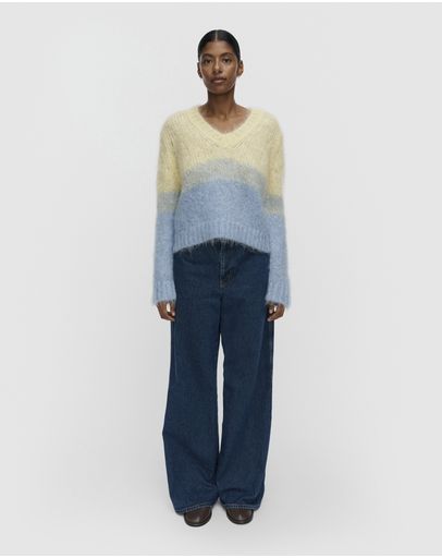 light yellow, light blue