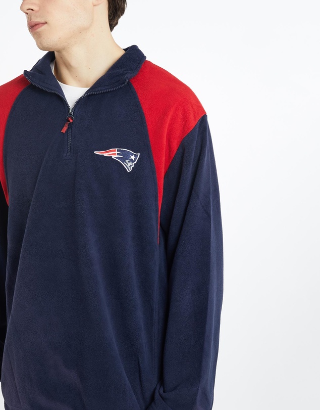 Vintage by The Real Deal - Pre Loved - Vintage NFL New England Patriots Quarter Zip Fleece Sweatshirt