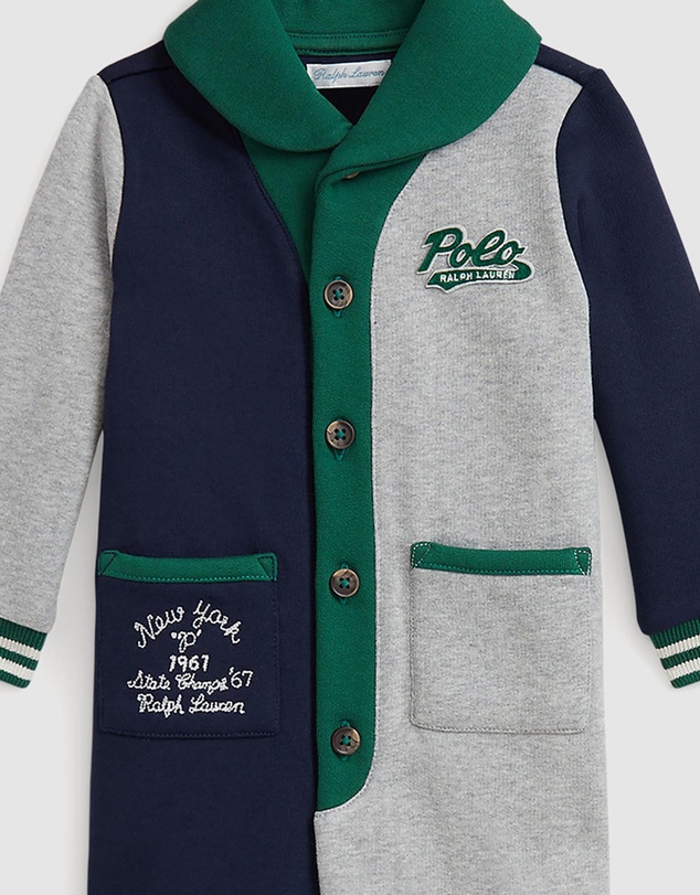 Polo Ralph Lauren - Logo Color-Blocked Fleece Coverall - Babies